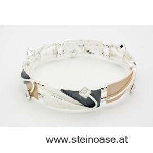 Armband  Gold/Grau/Silber